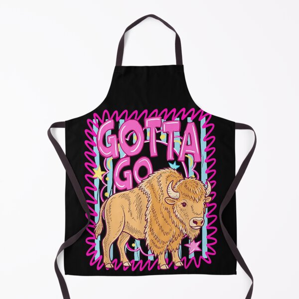 Item preview, Cute Retro Neon Pink Gotta Go Bison Buffalo Wild Animal Western Graphic designed and sold by LittleNhutton.