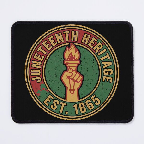 Item preview, Vintage Juneteenth Heritage 1865 Torch Badge designed and sold by TeNovaStudio.