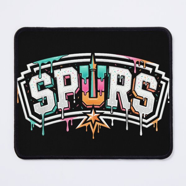 Item preview, Trendy Retro Melting Candy Colorful Drip Font Basketball Team Spurs Graphic designed and sold by LittleNhutton.