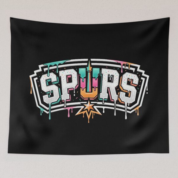 Item preview, Trendy Retro Melting Candy Colorful Drip Font Basketball Team Spurs Graphic designed and sold by LittleNhutton.