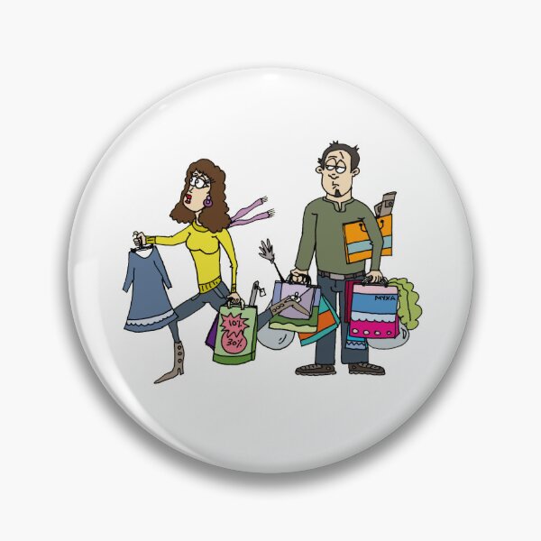 Item preview, Retail Shock Therapy – Funny Couples Shopping Meme Art designed and sold by MyxaART.