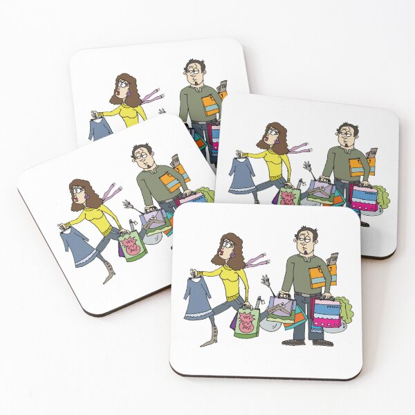 Item preview, Retail Shock Therapy – Funny Couples Shopping Meme Art designed and sold by MyxaART.
