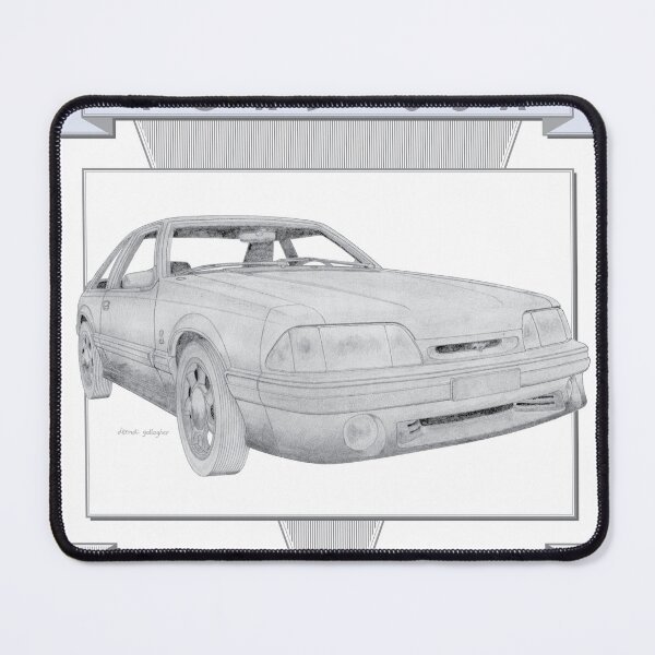 Item preview, Ford Mustang SVT Cobra 1994 3 Door Hatchback Hand-drawn designed and sold by Classic Car Art Drawings.