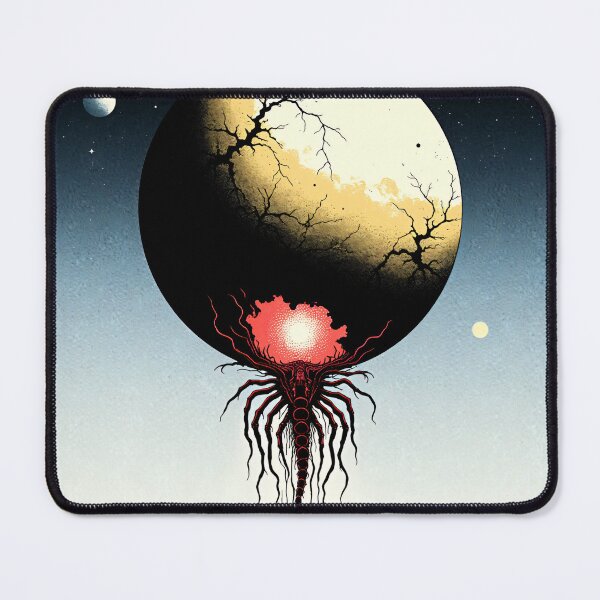 Item preview, Cosmic Screaming Face Nebula Spaceship Horror designed and sold by AnalogCosmos.