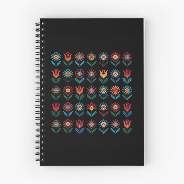 Item preview, Vintage Folk Art Cross Stitch Floral Pattern Seamless Geometric Flower Mosaic designed and sold by LittleNhutton.