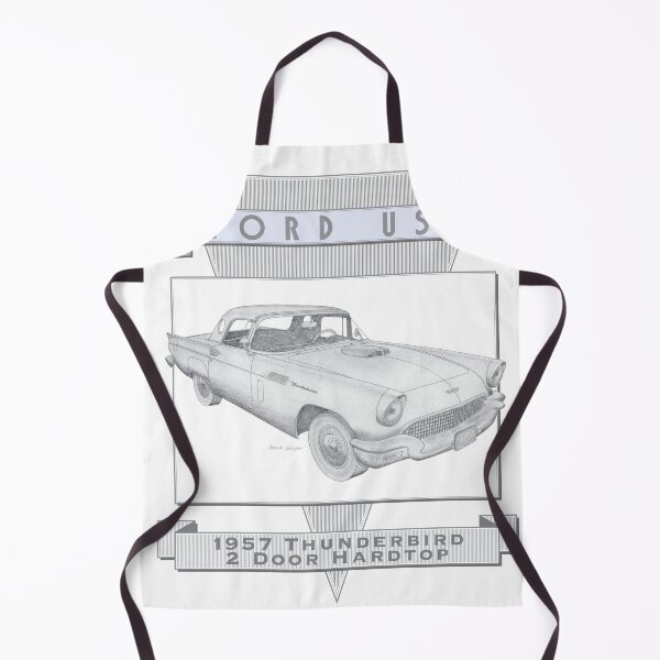 Item preview, Ford Thunderbird 1957 2 Door Hardtop Hand-drawn designed and sold by Classic Car Art Drawings.