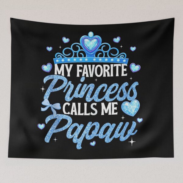 Item preview, My Favorite Princess Calls Me Papaw Blue Glitter Tiara Father Gift designed and sold by LittleNhutton.