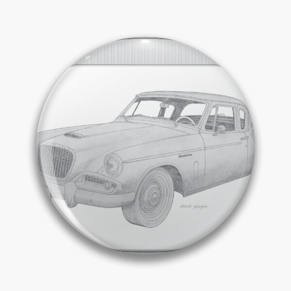 Item preview, Studebaker Hawk 1961 2 Door Coupé Hand-drawn  designed and sold by Classic Car Art Drawings.