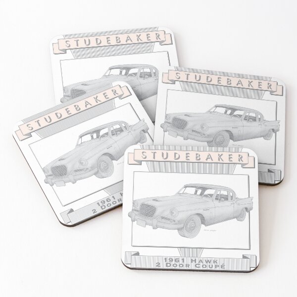 Item preview, Studebaker Hawk 1961 2 Door Coupé Hand-drawn  designed and sold by Classic Car Art Drawings.