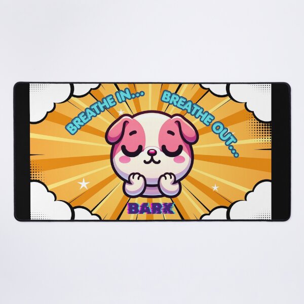 Item preview, Breathe In… Breathe Out… Bark — Calm Pink Bulldog Emote designed and sold by Feliciano3.
