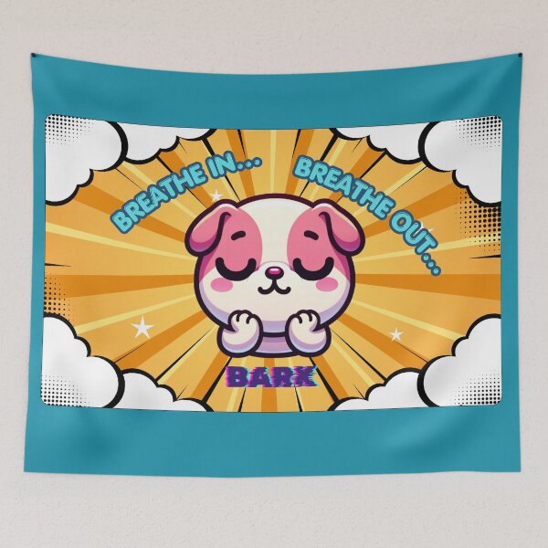 Item preview, Breathe In… Breathe Out… Bark — Calm Pink Bulldog Emote designed and sold by Feliciano3.