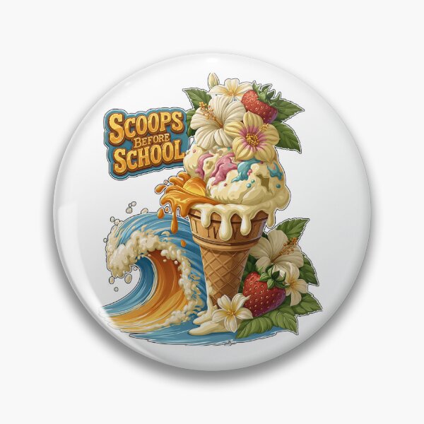 Item preview, Scoops Before School Tropical Ice Cream Wave designed and sold by Marcikart.