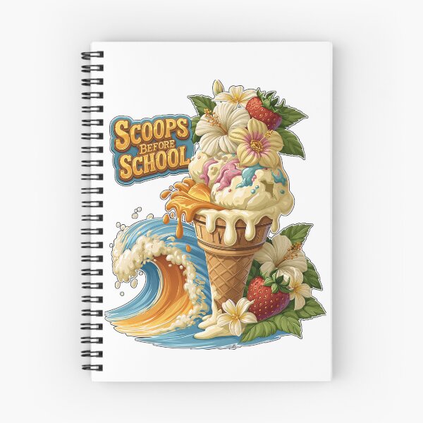 Item preview, Scoops Before School Tropical Ice Cream Wave designed and sold by Marcikart.