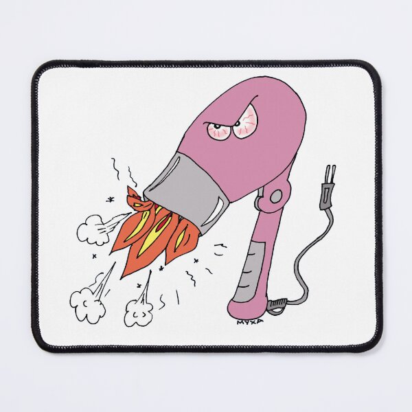 Item preview, Hair Raising Hell – Funny Evil Fire Hair Dryer Meme Art designed and sold by MyxaART.