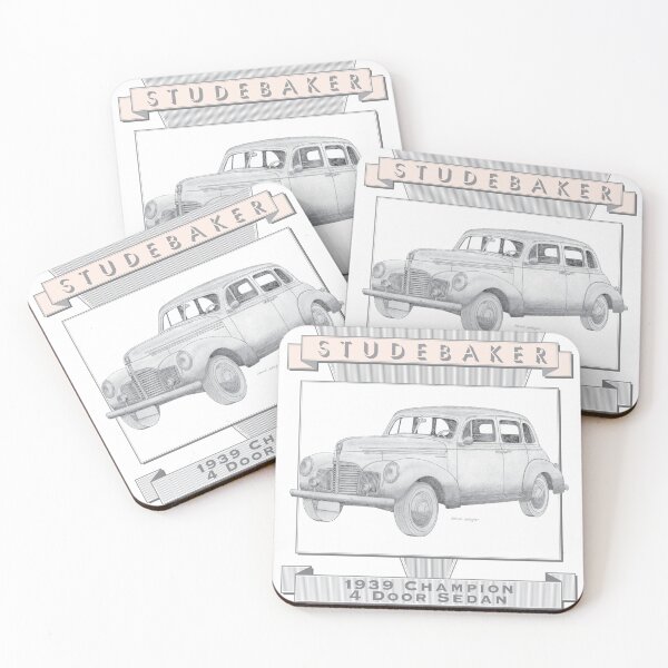 Item preview, Studebaker Champion 1939 4 Door Sedan Hand-drawn designed and sold by Classic Car Art Drawings.