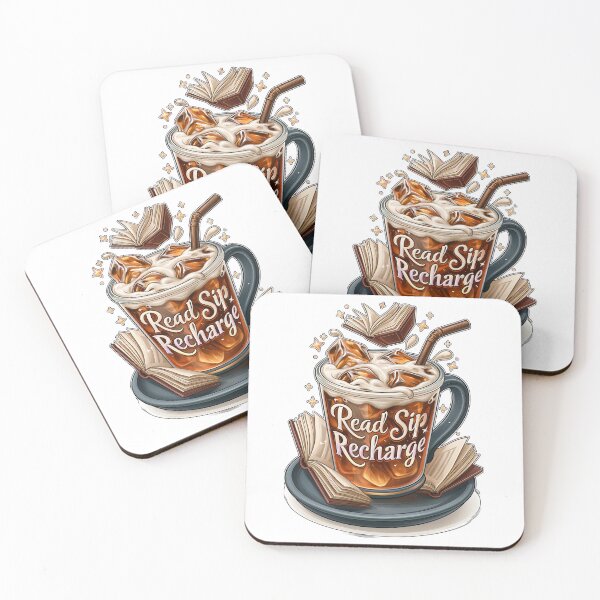 Item preview, Read Sip Recharge Iced Coffee And Books designed and sold by Marcikart.