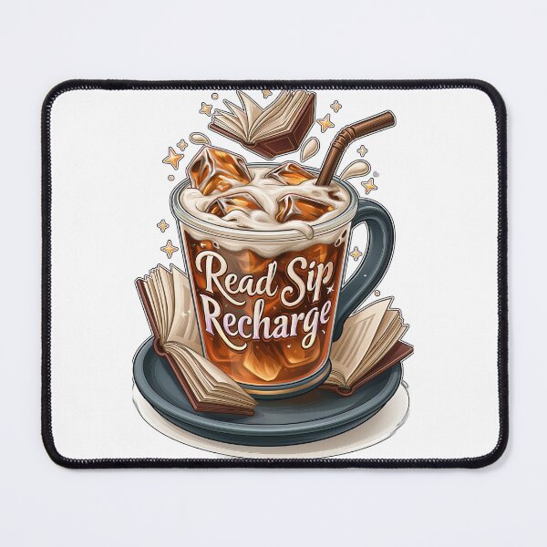 Item preview, Read Sip Recharge Iced Coffee And Books designed and sold by Marcikart.