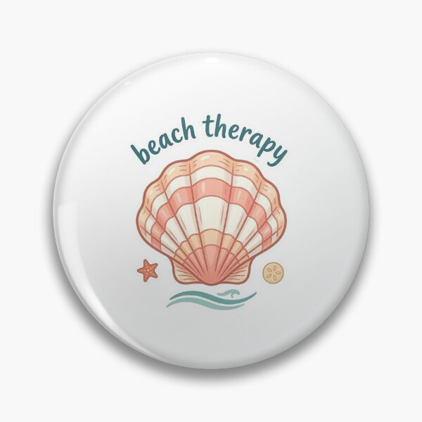 Item preview, Beach Therapy Cute Sea Shell Quote designed and sold by brandingpro.