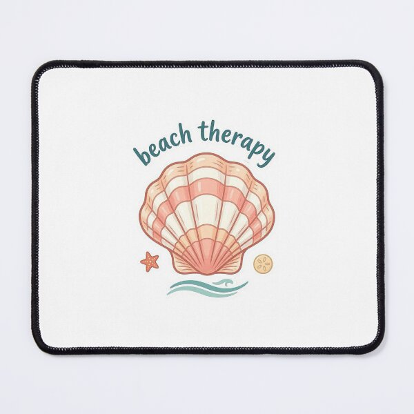 Item preview, Beach Therapy Cute Sea Shell Quote designed and sold by brandingpro.