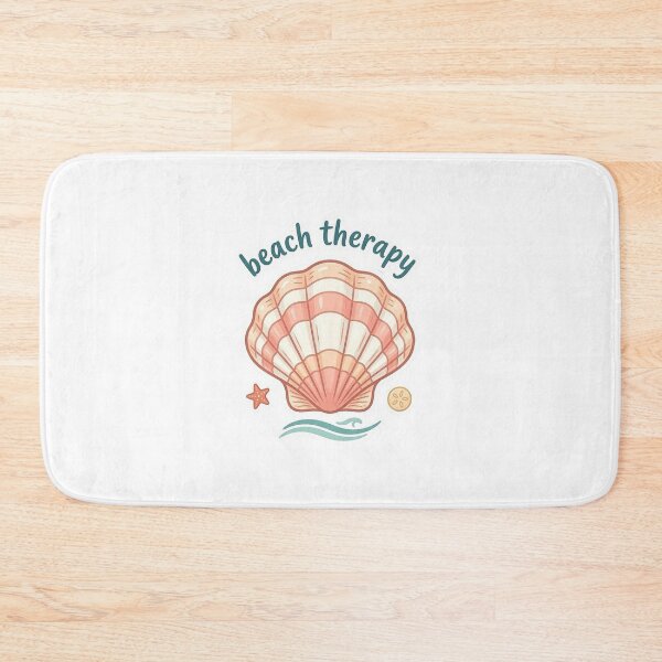 Item preview, Beach Therapy Cute Sea Shell Quote designed and sold by brandingpro.