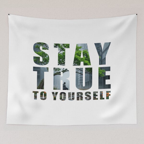Item preview, Stay True To Yourself Urban Typography Art designed and sold by Osmose-Studio.