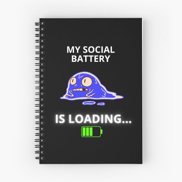 Item preview, Funny Blue Melt Social Battery designed and sold by ContigoART.