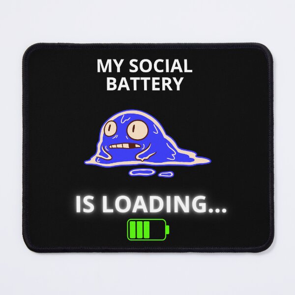 Item preview, Funny Blue Melt Social Battery designed and sold by ContigoART.