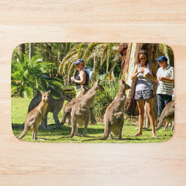 Item preview, "Tourists meet the Kangaroos" - Mob of Eastern Grey Kangaroos - Australia | Iconic Wildlife & Nature Landscape Art designed and sold by Ross.A.Campbell.