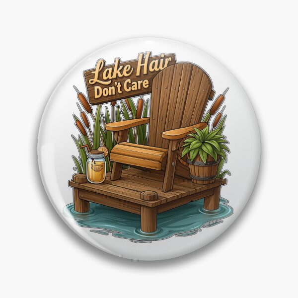 Item preview, Lake Hair Dont Care Wooden Dock And Chair designed and sold by Marcikart.