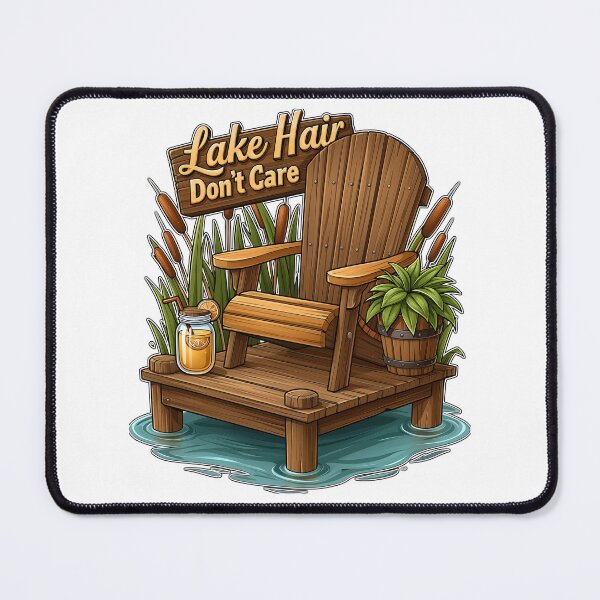 Item preview, Lake Hair Dont Care Wooden Dock And Chair designed and sold by Marcikart.
