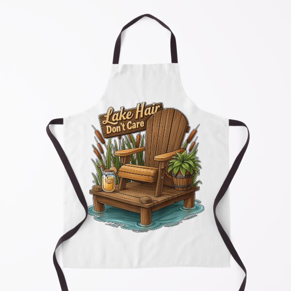 Item preview, Lake Hair Dont Care Wooden Dock And Chair designed and sold by Marcikart.