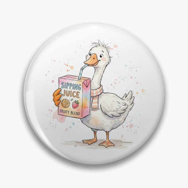 Item preview, Pastel Watercolor Goose Juice Box designed and sold by DuckOddity.