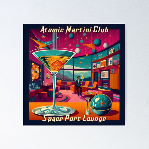 Item preview, Atomic Martini Club Space Port Lounge designed and sold by Lee Hiller Designs.