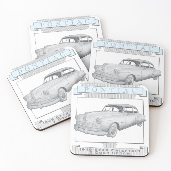 Item preview, Pontiac Star Chieftain 1949 2 Door Sedan Hand-drawn designed and sold by Classic Car Art Drawings.