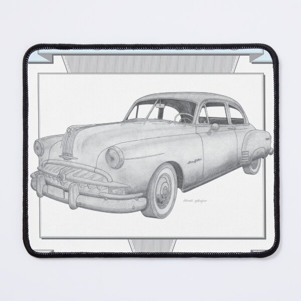 Item preview, Pontiac Star Chieftain 1949 2 Door Sedan Hand-drawn designed and sold by Classic Car Art Drawings.