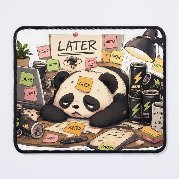 Item preview, Burnt Out Panda Shirt — Funny Work From Home Chaos Meme Art designed and sold by Gremlin Hours.