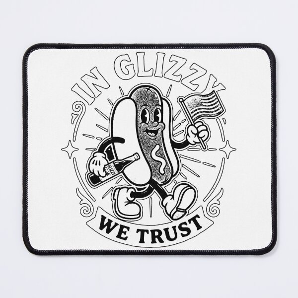 Item preview, In Glizzy We Trust Funny Hot Dog American Flag Retro Cartoon  designed and sold by graphixpolash.