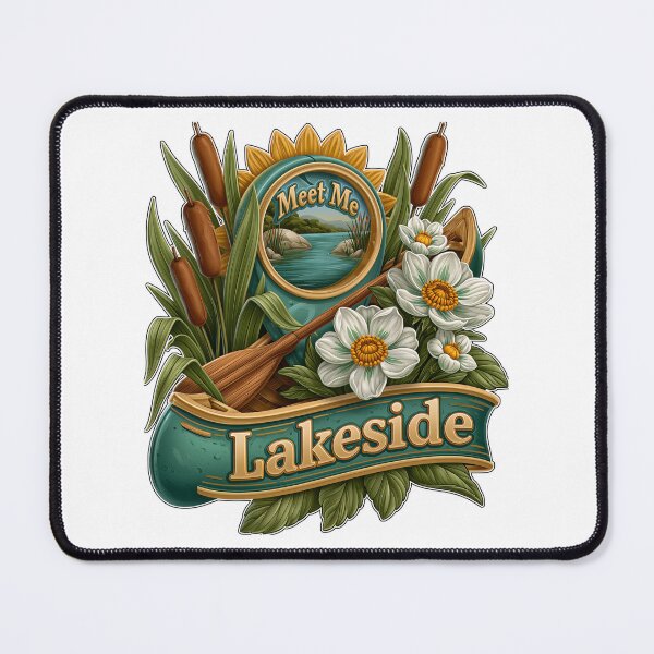 Item preview, Meet Me Lakeside Canoe Paddle And Flowers designed and sold by Marcikart.