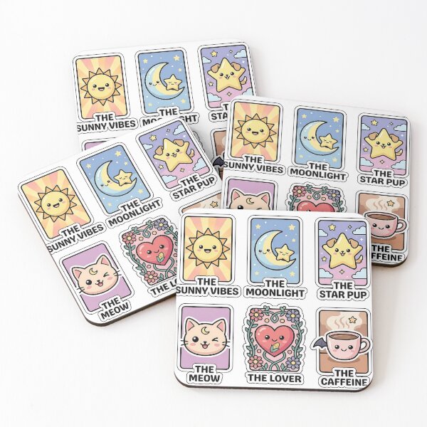 Item preview, Kawaii Magical Tarot Sticker Pack - Cute Fortune Teller & Card Puns designed and sold by SimpleP.