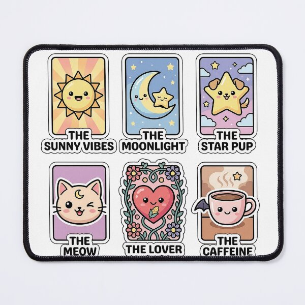 Item preview, Kawaii Magical Tarot Sticker Pack - Cute Fortune Teller & Card Puns designed and sold by SimpleP.