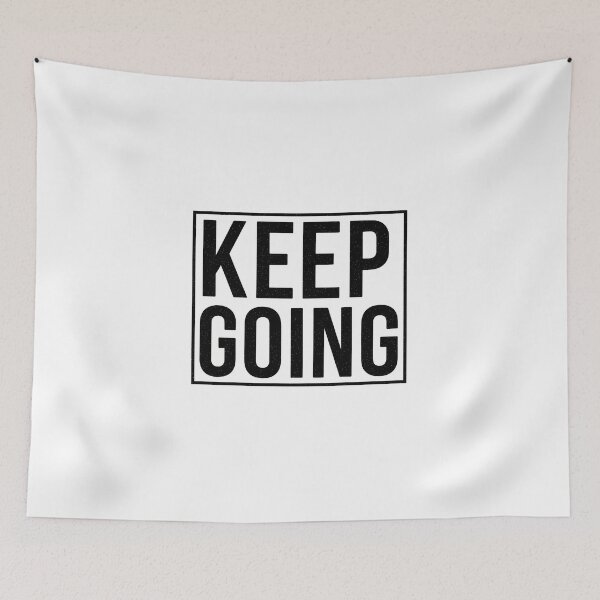 Item preview, Keep Going Grunge Typography Square Art designed and sold by Osmose-Studio ⭐⭐⭐⭐⭐.