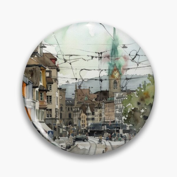 Item preview, Zurich Tram Lines & Spire designed and sold by caracatita75.