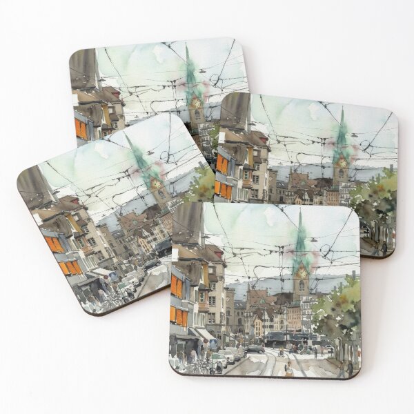 Item preview, Zurich Tram Lines & Spire designed and sold by caracatita75.