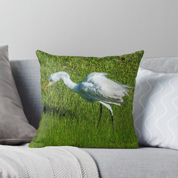 Item preview, Great Egret Decides to "Shake It Off" designed and sold by Pondside-Pics.