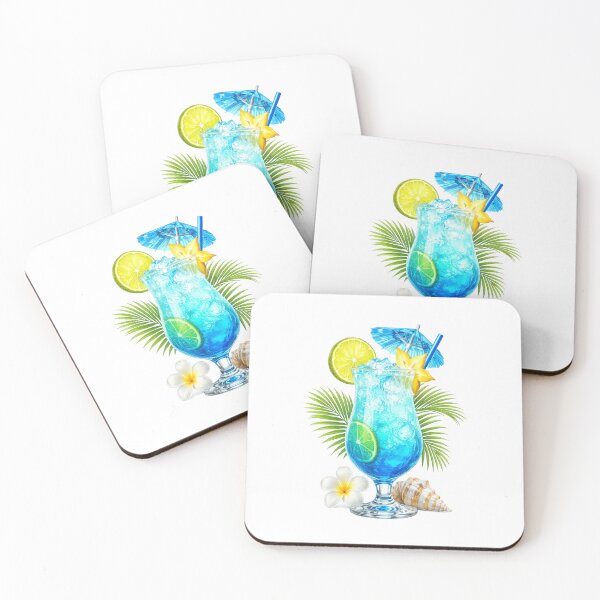 Item preview, Cocktail Art in Blue designed and sold by AureliasDesignStudio.