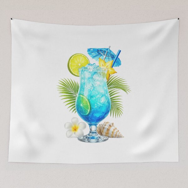 Item preview, Cocktail Art in Blue designed and sold by AureliasDesignStudio.