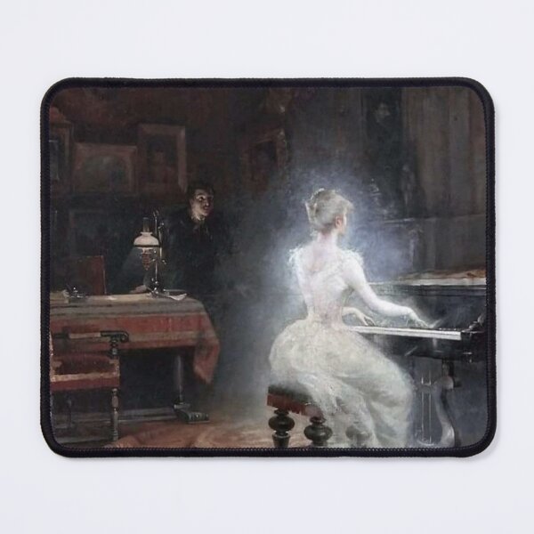 Item preview, Spirit by George Roux - Ghost Piano Painting Victorian Spirit Art for Gothic Decor Lovers designed and sold by RickE.