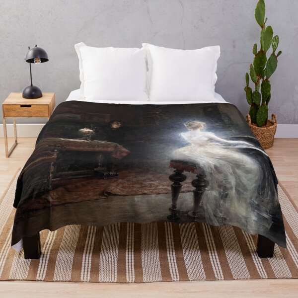 Item preview, Spirit by George Roux - Ghost Piano Painting Victorian Spirit Art for Gothic Decor Lovers designed and sold by RickE.