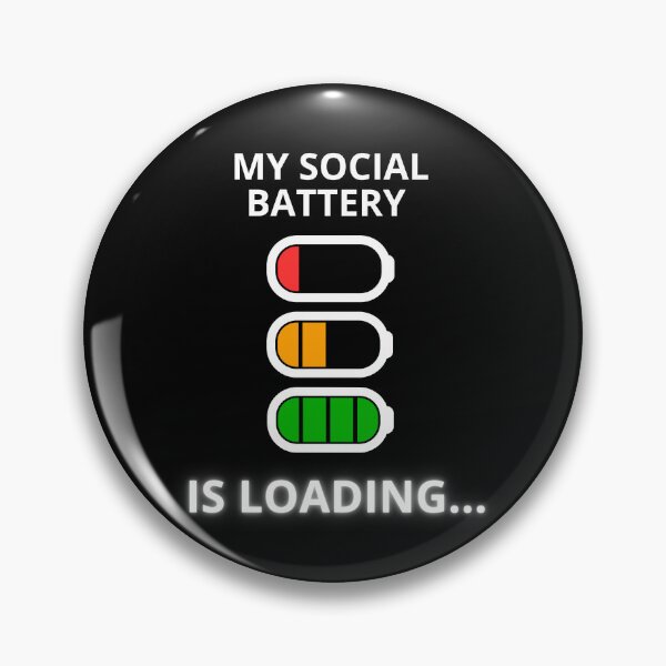 Item preview, My Social Battery is Loading Minimalist Level designed and sold by ContigoART.