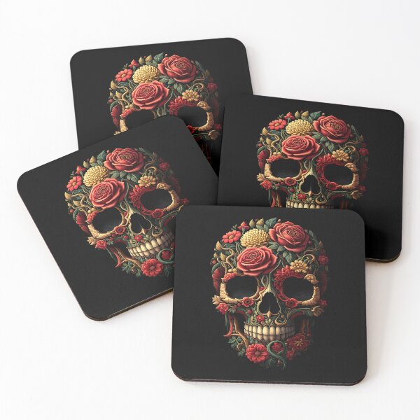 Item preview, Floral Sugar Skull Day of the Dead Art designed and sold by XDesignStudio.
